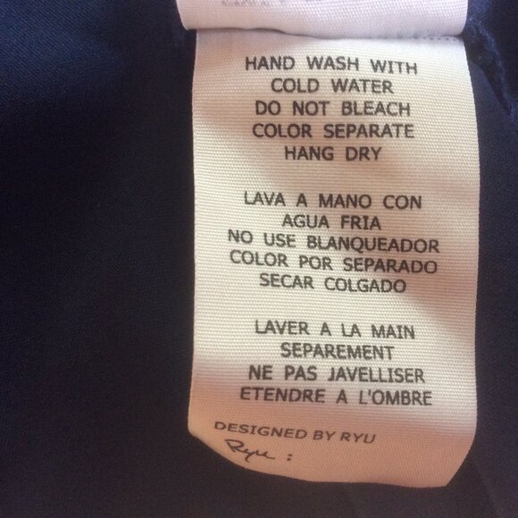 Ryu Anthropologie Blue/White Polka Dot Lace Vintage Inspired Swing Lined Dress L - Picture 5 of 6